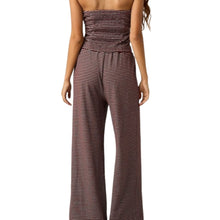 Load image into Gallery viewer, Striped Burgundy Tube Top Pant Set

