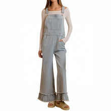 Load image into Gallery viewer, Washed Striped Overalls
