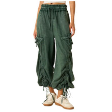 Load image into Gallery viewer, Washed French Terry Drop Pocket Balloon Pants
