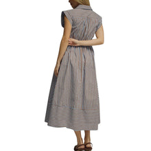 Load image into Gallery viewer, Striped Tie Waist Midii Dress
