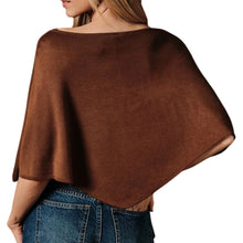Load image into Gallery viewer, Slouchy Neck Line Knit Poncho CoCo
