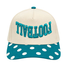 Load image into Gallery viewer, Embroidered Football Polka Dot Hat
