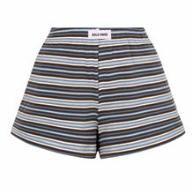 Load image into Gallery viewer, Gold Hinge Lagoon Striped Cotton Shorts
