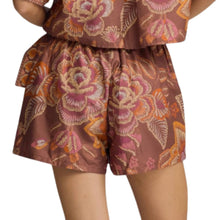 Load image into Gallery viewer, Fall Floral Tie Waist Terracota Skort
