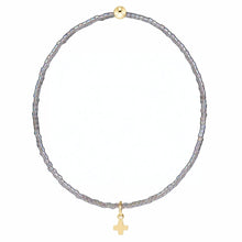 Load image into Gallery viewer, enewton Hope Classic Morning Mist Signature Cross Small Charm Gold Bead Bracelet
