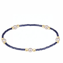 Load image into Gallery viewer, enewton Hope Purpose Pearl Navy Gold Bead Bracelet
