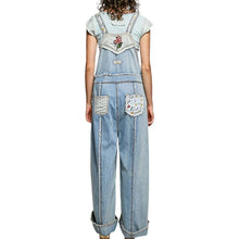 Load image into Gallery viewer, Oversized Fit Floral Patchwork Embroidery Overall

