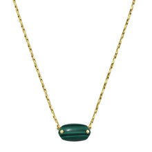 Load image into Gallery viewer, Kendra Scott Elisa Riveted Necklace Gold Green Malachite
