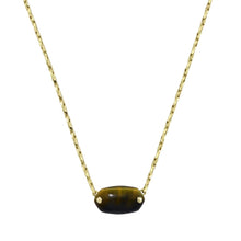 Load image into Gallery viewer, Kendra Scott Elisa Riveted Pendant Necklace Dark Brown Hawk's Eye
