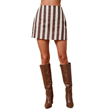 Load image into Gallery viewer, Striped Poplin A-line Skirt
