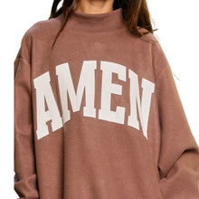 Load image into Gallery viewer, 'wwjd &amp; Amen' Reversible Mock Neck Sweatshirt
