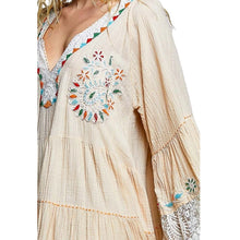 Load image into Gallery viewer, POL Vintage Embroidered Lace Ruffle Mini Dress
