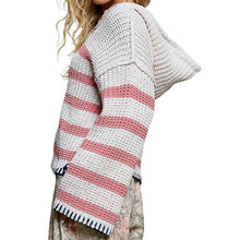 Load image into Gallery viewer, STRIPED HOODIE SWEATER
