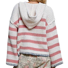 Load image into Gallery viewer, STRIPED HOODIE SWEATER
