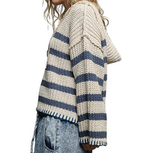 Load image into Gallery viewer, STRIPED HOODIE SWEATER

