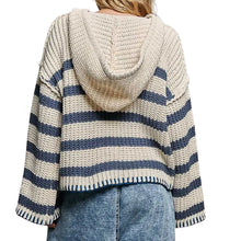 Load image into Gallery viewer, STRIPED HOODIE SWEATER
