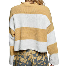 Load image into Gallery viewer, BOLD STRIPED MOCKNCK SWEATER
