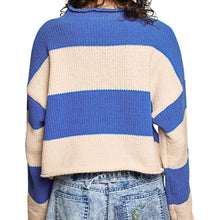 Load image into Gallery viewer, BOLD STRIPED MOCKNCK SWEATER
