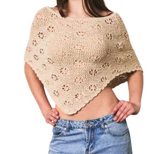 Load image into Gallery viewer, Openwork Detail Poncho
