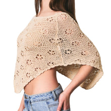 Load image into Gallery viewer, Openwork Detail Poncho
