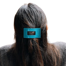 Load image into Gallery viewer, Teleties Teal With It Small Flat Rectangle Hair Clip
