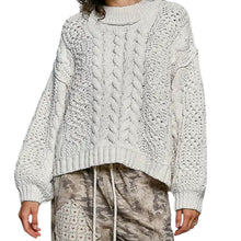 Load image into Gallery viewer, Mock Neck Cable Knit Sweater
