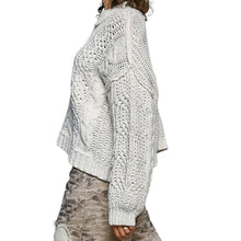 Load image into Gallery viewer, Mock Neck Cable Knit Sweater
