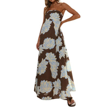 Load image into Gallery viewer, Floral Print Strapless Maxi Dress
