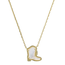 Load image into Gallery viewer, Kendra Scott Drill Team Boot Gold Pendant Necklace
