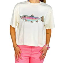 Load image into Gallery viewer, Rainbow Trout Crop Tee
