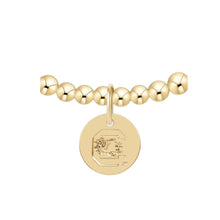 Load image into Gallery viewer, ecollegiate classic gold 3mm bracelet - south carolina disc
