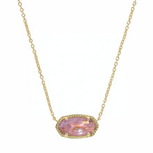 Load image into Gallery viewer, Kendra Scott Elisa Gold Pendant Necklace Mauve Illusion
