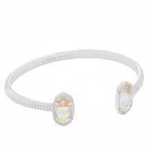 Load image into Gallery viewer, Kendra Scott Elton Silver Cuff Bracelet Dichroic Glass
