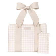 Load image into Gallery viewer, Case Mate Latte Gingham Bow Jelly Tote
