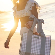 Load image into Gallery viewer, Case Mate Latte Gingham Bow Jelly Tote
