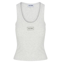 Load image into Gallery viewer, Gold Hinge Heather Gray Ribbed Cotton Tank
