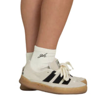 Load image into Gallery viewer, Gold Hinge Cream - Dark Gray GH Socks
