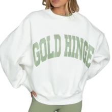 Load image into Gallery viewer, Gold Hinge Wide Arm Sweatshirt Matcha

