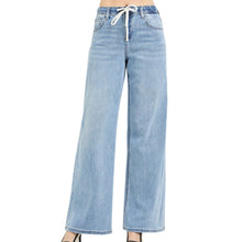 Load image into Gallery viewer, Risen Slouchy Wide Leg Drawstring Jeans
