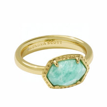 Load image into Gallery viewer, Kendra Scott Daphne Frame Band Ring Teal Amazonite SIZE 8
