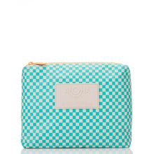 Load image into Gallery viewer, Aloha Tiny Check Small Pouch  Blue Lagoon
