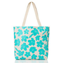 Load image into Gallery viewer, Aloha Puakenikeni Buds Reversible Tote Fresh on Splash
