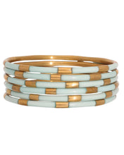 Load image into Gallery viewer, Mint Veda Bangles - Set of 6
