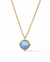 Load image into Gallery viewer, Julie Vos Honeybee Solitaire Necklace Iridescent Chalcedony Blue
