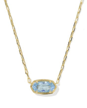 Load image into Gallery viewer, Kendra Scott Elisa Luxe Necklace in Light Blue CZ
