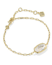 Load image into Gallery viewer, Kendra Scott Elaina Luxe Gold Chain Bracelet in White CZ
