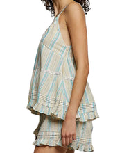 Load image into Gallery viewer, Floral Cotton Pintuck Ruffle Button Down Cami Top
