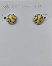 Load image into Gallery viewer, Kendra Scott Softball Rhodium Earrings
