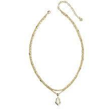 Load image into Gallery viewer, Kendra Scott Adriana Scallop Frame Gold Multi Strand Necklace
