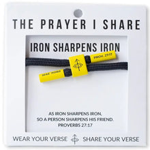 Load image into Gallery viewer, Iron Sharpens Iron Bracelet, Christian Cord Bracelet
